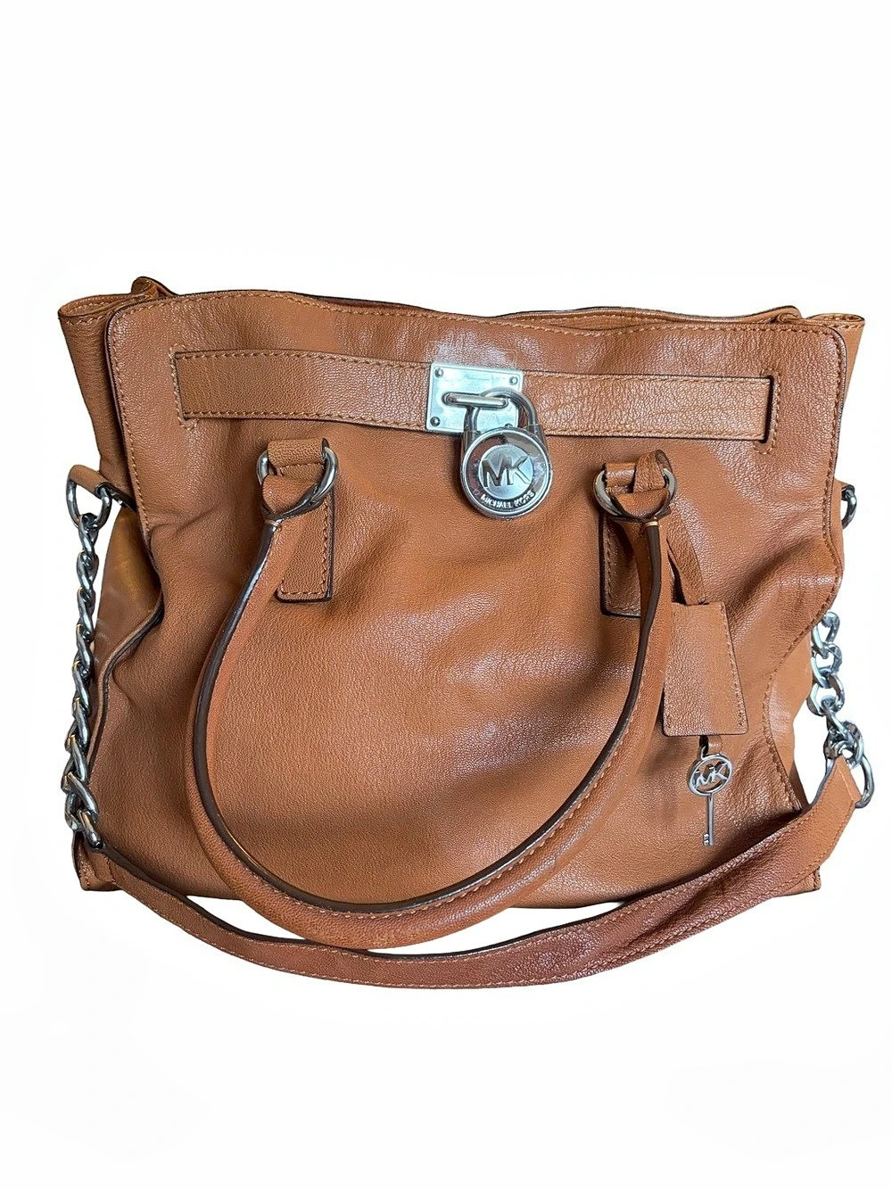 Michael Kors Hamilton Large Tote – Luggage Brown Leather